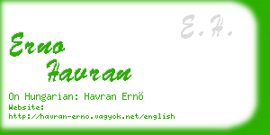 erno havran business card